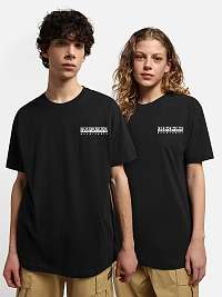 Čierne unisex voľné tričko s potlačou NAPAPIJRI S-Quintino