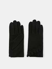 Čierne vlnené rukavice Pieces Sulva