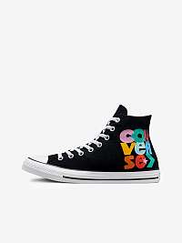 Čierne vzorované členkové tenisky Converse Chuck Taylor All Star