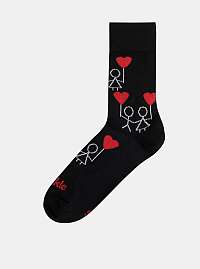 Čierne vzorované ponožky Fusakle Frajeri
