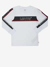 Čierno-biele chlapčenské tričko Levi's® s dlhým rukávom