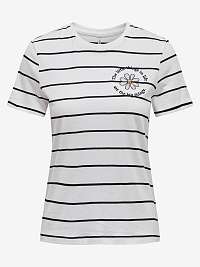 Čierno-biele pruhované tričko ONLY Kita