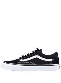 Čierno-biele tenisky so semišovými detailmi VANS Old Skool