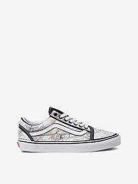Čierno-biele unisex vzorované tenisky VANS Old Skool