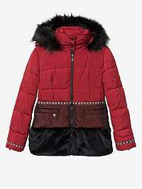 Čierno-červená dámska zimná bunda Desigual Padded Sakari