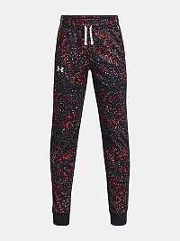 Čierno-červené chlapčenské športové nohavice Under Armour UA Pennant 2.0 Novelty Pants