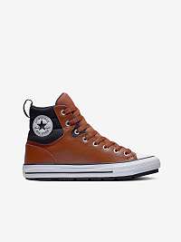 Čierno-hnedé unisex členkové tenisky Converse Chuck Taylor All Star Faux Leather Berkshire Boot