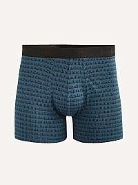 Čierno-modré pánske vzorované boxerky Celio Bichess