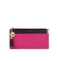 Čierno-ružová dámska malá vzorovaná peňaženka VUCH Clovers