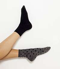 Čierno-šedé bodkované ponožky Camaieu