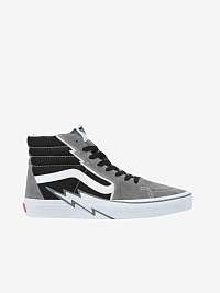 Čierno-sivé pánske semišové členkové tenisky Vans Sk8-Hi Bolt Pewter