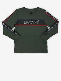 Čierno-zelené chlapčenské tričko Levi's® s dlhým rukávom