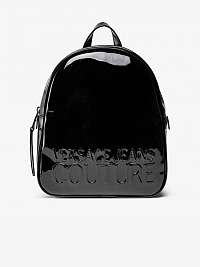 Čierny dámsky lesklý malý batoh Versace Jeans Couture Maxi logo