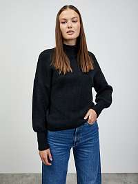 Čierny dámsky sveter so zmesou vlny ZOOT.lab Elisabet