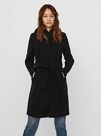 Čierny kabát s kapucňou VERO MODA