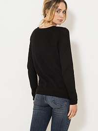 Čierny ľahký sveter s motívom CAMAIEU