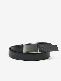 Čierny pánsky kožený obojstranný opasok Armani Exchange
