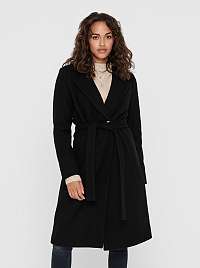 Čierny vlnený kabát ONLY Gina