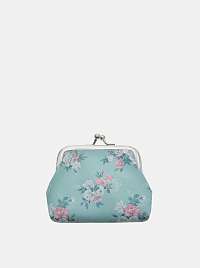 Clayre & Eef tyrkysová kvetovaná malá peňaženka