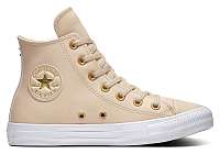 Converse béžové kožené členkové tenisky Chuck Taylor All Star