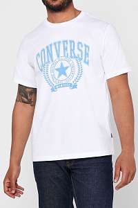 Converse biele pánske tričko s modrým logom