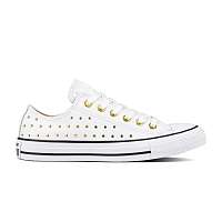 Converse biele tenisky s cvočkami Chuck Taylor All Star Ox White/Gold