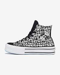 Converse čierne členkové tenisky na platforme My Story Chuck Taylor All Star