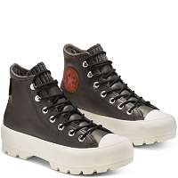 Converse čierne kožené tenisky Chuck Taylor All Star Lugged Winter Black/Mod Pink/Egret