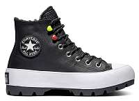 Converse čierne kožené tenisky na platforme Chuck Taylor All Star Lugged Winter