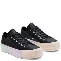 Converse čierne tenisky s dúhovou platformou Chuck Taylor All Star Lift Black