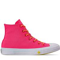 Converse neónovo ružové tenisky Chuck Taylor All Star Hi Racer Pink/Fresh Yellow -