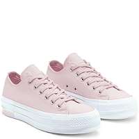 Converse púdrové tenisky s dúhovou platformou Chuck Taylor All Star Lift Pink/ Floral