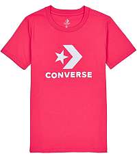 Converse ružové tričko Star Chevron Core s bielym logom - XL