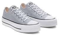 Converse sivé tenisky na platforme Chuck Taylor All Star Lift Grey/Print