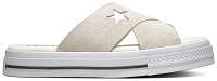 Converse smotanové/krémové kožené šľapky One Star Sandal Slip Bone