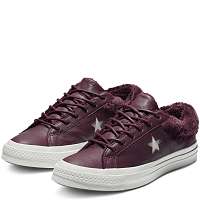 Converse vínové kožené tenisky One Star OX Dark Burgundy