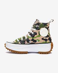 Converse zelené členkové tenisky na platforme Archive Print Run Star