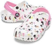 Crocs biele topánky Classic Heart Print Clog White