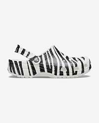 Crocs bielo-čierne topánky Classic Animal Print