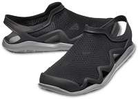 Crocs čierne pánske topánky Swiftwater Mesh Wave Black/Slate Grey - M13