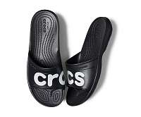 Crocs čierne unisex šľapky Classic Graphic Slide Black/White