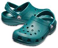 Crocs detské petrolejové šľapky Classic Clog Evergreen