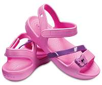 Crocs dievčenské ružové sandálky Lina Sandal Party Pink