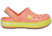 Crocs lososové detské topánky Crocband II.5 Clog Kids Melon/Chartreuse