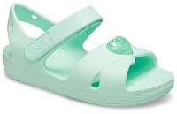 Crocs mentolové dievčenské sandále Classic Cross Strap Sandal