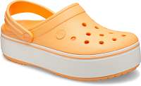 Crocs oranžové topánky na platforme Crocband Platform Clog