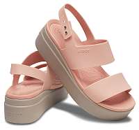Crocs púdrové sandále na platforme Brooklyn Low Wedge W Pale Blush