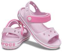 Crocs ružové dievčenské sandále Crocband Sandal Kids Balerina Pink