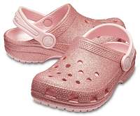Crocs ružové trblietavé šľapky Classic Glitter Clog Blossom