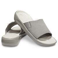 Crocs sivé pánske šľapky LiteRide Mesh Slide Smoke/Pearl White - M13